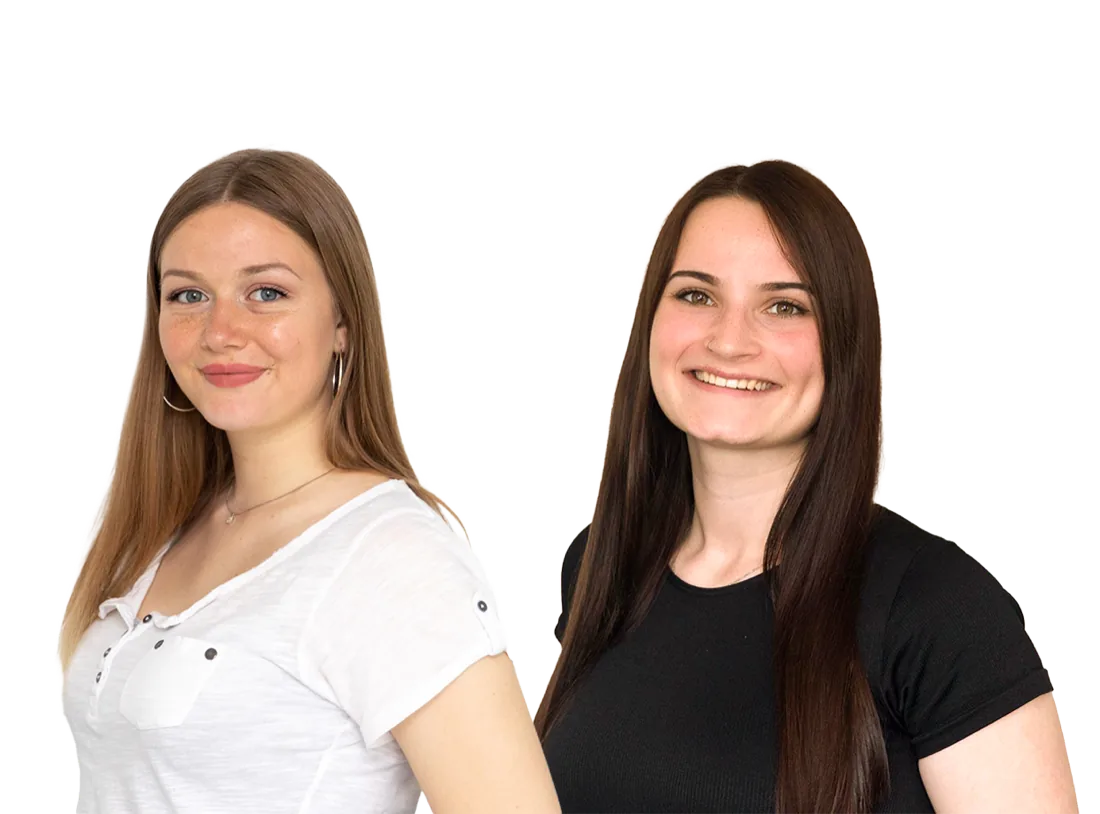 Carolin Christoffers und Milena Höschel aus der Disposition